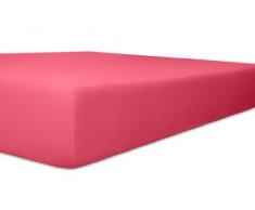 Kneer 6001020 Single Jersey Spannbetttuch Qualität 60, Größe 90/190 bis 100/200 cm, pink