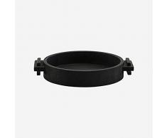 House Doctor Kr0701 Tablett, Block, schwarz, h: 6 cm, Durchmesser 30 cm, 1 Stück