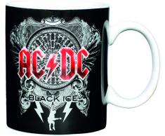 AC/DC Kaffeetasse Black Ice, Porzellan, schwarz, 8 cm
