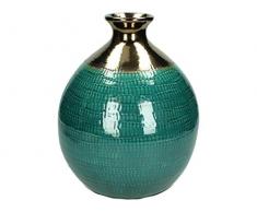 Vase - Steingut - Petrol - 25x25x30cm