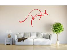 INDIGOS 4051095834830 Wandtattoo / Wandsticker - d277 wunderschÃ¶ens KÃ¤nguru Australien Tribal, Vinyl, rot, 160 x 98 x 1 cm
