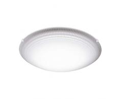 EGLO LED-Deckenlampe Magitta, 1 flammige Wandleuchte, Deckenleuchte aus Stahl, Farbe: Weiß, Glas: Weiß, klar, Ø: 39,5 cm