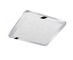 Trio Leuchten 656511806 Cesar A, LED Deckenleuchte, Metall, 18 Watt, Integriert, Chrom, Switch-Dimmer, 30 x 30 x 3 cm