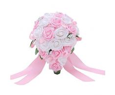 Bodarind Rose Waterfalls Design Künstliche Blumen Rose Strass Brautstrauß Hochzeit Rose