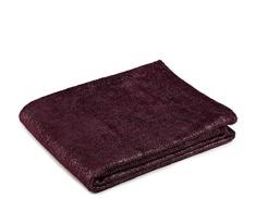 Gözze Wohn- und Kuscheldecke im glänzenden Design, 150 x 200 cm, Memphis Premium, Brombeere, 40145-42-150200