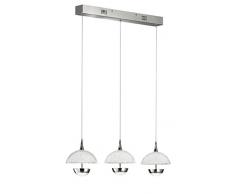 WOFI Pendelleuchte, Aluminium, Integriert, 21 W, Chrom, 65 x 15 x 150 cm