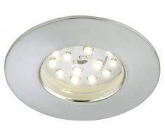Briloner Leuchten 7231-019 LED Einbauleuchte, dimmbar, Einbaustrahler, LED Strahler, Spots, Deckenstrahler, Deckenspot, Lampen Wohnzimmer, LED Einbaustrahler 230v, Deckeneinbauleuchten, 5,5 Watt, 470 Lumen, Badezimmer / Bad geeignet