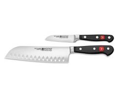 Wüsthof Messersatz 2-teilig, Classic (9280), Profi-Messerset inkl. Santokumesser (18 cm Klinge) und Gemüsemesser (8 cm), sehr scharfe Kochmesser