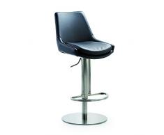 Mayer Bar-und Tresenhocker, Edelstahl, schwarz, One Size