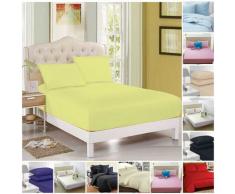 Highliving Spannbetttuch, zitronengelb, Einzelbett