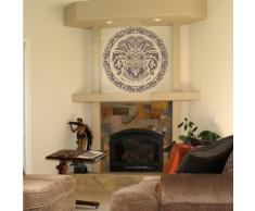 INDIGOS 4052166046831 Wandtattoo w277 Ornament, Orient Wandaufkleber 120 x 119 cm, braun