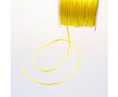 Deko AS GmbH Seidenkordel gelb - 2 mm Breite auf 100 m Rolle - 29031 006-R 002