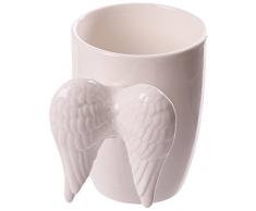 Puckator Aus Keramik Tasse mit Engelflügel, weiß