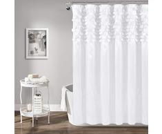 Lush Decor Lillian Shower Vorhang, weiß, 72 X 72