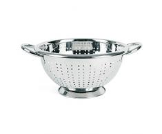 Molecuisine Excelsa Traditionelles Nudelsieb, rostfreier Stahl, silberfarben, 22 cm