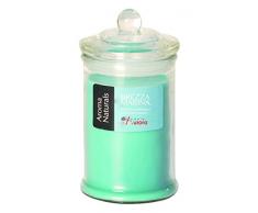 Kerzen von Aurora Dafne Duftkerze in Glas, Wachs, hellblau, 6.1 x 6.1 x 11.7 cm