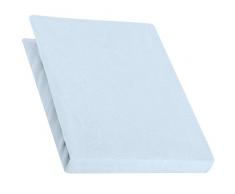 aqua-textil Pur Jersey Spannbettlaken 140x200-160x220 cm Aqua blau Wasserbetten Boxspringbetten Mako Baumwolle