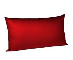 Fleuresse Colours Kissenbezug, Mako Satin, Dunkelrot, 40 x 80 cm