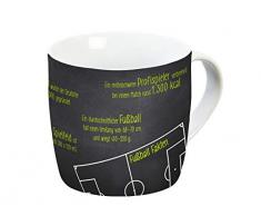 infinite by GEDA LABELS (INFKH) 12145 Fußball Fußballfakten Tasse, Porzellantasse, Kaffeetasse, Porzellan, Schwarz