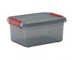 Kis Aufbewahrungsbox K Latch Box 14 Liter in rauchgrau-orange, Plastik, 39x29x18 cm