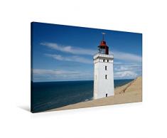 Calvendo Premium Textil-Leinwand 90 cm x 60 cm quer, EIN Motiv aus dem Kalender LeuchttÃ¼rme in DÃ¤nemark | Wandbild, Bild auf Keilrahmen, Fertigbild auf echter Leinwand, Leinwanddruck Orte Orte