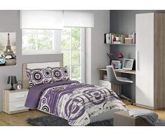 ForenTex Wendbare Bedruckte Tagesdecke für Frühling/Sommer Lila, ohne Bezug, 235 x 260 cm (ref 2681)