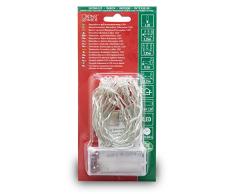 Konstsmide 1408-503 LED Lichterkette / für Innen (IP20) / Batteriebetrieben: 2xAA 1.5V (exkl.) / mit Schalter und 6h Timer / 20 bunten Dioden / transparentes Kabel