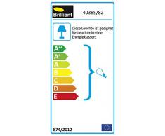 Brilliant 40385/82 Neil Außenstandleuchte, 90 cm, 1-flammig, E27, 60 W, LED geeignet, Metall/Kunststoff/Edelstahl, IP44, spritzwassergeschützt