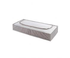 COMPACTOR 3er Set Extra Flache Unterbettkommode, Anti-Staub, Braun Rivoli, Polypropylen und EVA, 45 x 108 x 15 cm, RAN9816
