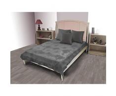 Soleil docre Tagesdecke Baumwolle 220x240 cm TIE and DYE grau