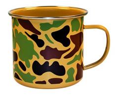 Gift Republic Emaille Kaffeebecher, Camouflage, Küchen-Geschenk