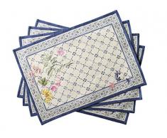 Maison d Hermine Faïence 100% Baumwolle Set von 4 Tischset 33 cm x 48 cm