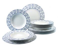 Creatable Tafelservice, Porzellan, blau, 29.5 x 23 x 31 cm, 12-Einheiten