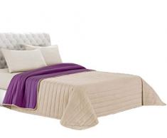 Elegant Q-EL-1P Sommer Steppdecke violett/creme, 100% Mikrofaser, 170x270cm