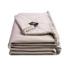 Reborn Bliss-Decke – Kunstfell Kuscheldecke – flauschige und luxuriöse Fellimitat-Decke mit glatter Rückseite - 140x190 cm – 090 clay – von ’zoeppritz since 1828’