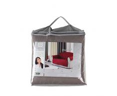 Douceur dIntérieur - 1605233, Gesteppte Sofa Schutz, 165 X 179 cm, Club, Mikrofaser Unifarben, Braun