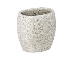 Wenko 22019100 Puro Hellgrau Zahnputzbecher-/ Zahnbürstenhalter, für Zahnbürste und Zahnpasta, 9,4 x 9,4 x 6,5 cm, Hellgrau