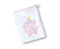 Sanetta 161761 Waschlappen Girl Frottee mit Motiv, Frosch, 15 x 21 cm