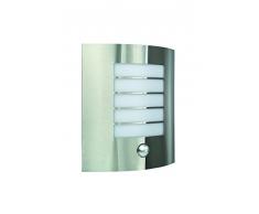 Massive 17014/47/10 IR-Wandaussenleuchte Flach Oslo, edelstahl, 1 x E27 60 Watt, Ausladung 95 mm, Kunststoff, Bewegungsmelder Typ J