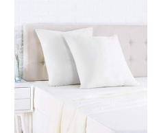 AmazonBasics - Kissenbezug, Satin - 80 x 80 cm x 2, Weiß