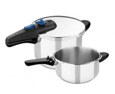 Monix Schnell – , Set von 2 Schnellkochtopf, für Kochfeld schnell, 4 + 6 L