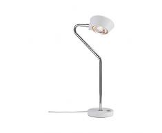 Paulmann 70921 LED Tischleuchte Ramos incl. 1x4,5/1x3,5 Watt dimmbar Nachttischlampe Weiß Chrom Tischlampe Warmweiß 2700 K