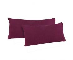 NatureMark Doppelpack Jersey Kissenbezug Gr. 40 x 145 cm für Seitenschläferkissen Kissenbezüge in 14, 100% Baumwolle (Bordeaux)