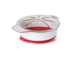 OXO - Good Grips Microwave Egg Cooker Eierzubereiter für die Mikrowelle, Kunststoff, rot, 36.06 x 13.71 x 18.29 cm