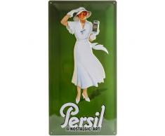 Nostalgic-Art Retro Blechschild - Persil - Weiße Dame Grün 1933, Vintage Geschenk-Idee für Retro-Fans, zur Dekoration, 25 x 50 cm