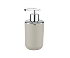 Wenko Seifenspender Brasil, nachfüllbarer Seifendosierer für Badezimmer und Küche, aus bruchsicherem Kunststoff, Fassungsvermögen: 320 ml, 7,3 x 16,5 x 9 cm, Taupe