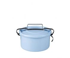 Riess 0316-006 - Classic-Household articles Colour/Pastel Kochtopf rund, Durchmesser 14 cm, blau