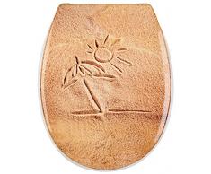 Sanwood 6164200 Duroplast WC-Sitz Beach, Toilettensitz mit Absenkautomatik Soft Close, motiv, 46.1 x 37.3 x 3.5 cm