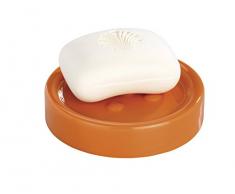 Wenko Seifenablage Polaris Seifenschale, Keramik, Ø 11 x 2, 5 cm, orange