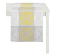 APELT Läufer, Polyester, Grau/weiß, 44 x 140 x 0.5 cm